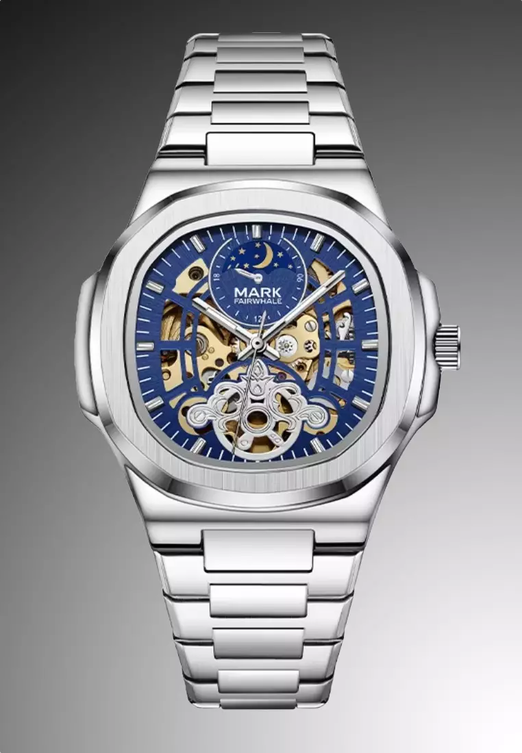 Unisex Automatic Watch, 40mm Stainless Steel Watch Case, Stainless Steel Bracelet