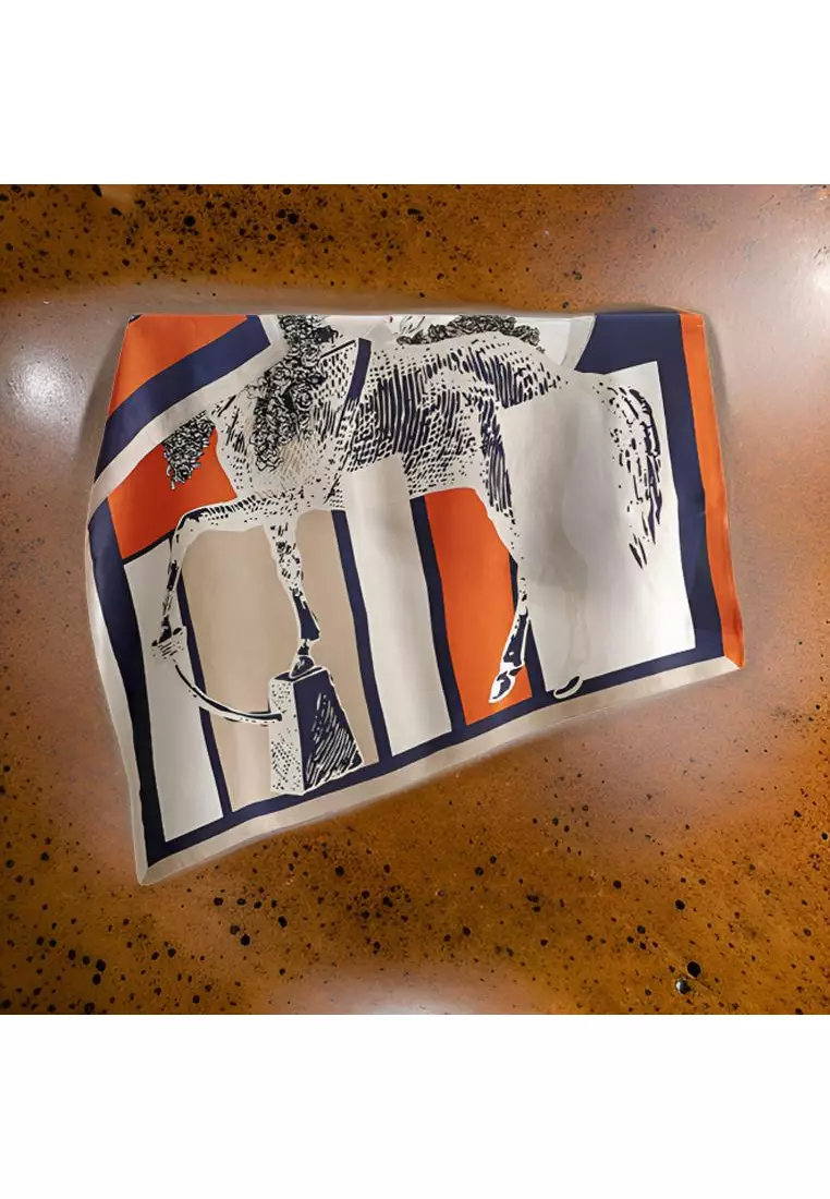 Luxury Silk Ladies' Large Scarf, Sun-Proof Crepe Satin, Premium Souvenir.