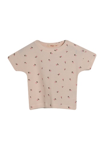 FOX Kids & Baby pink Pink Short Sleeves Cropped Tee E3A62KA9945EB4GS_1
