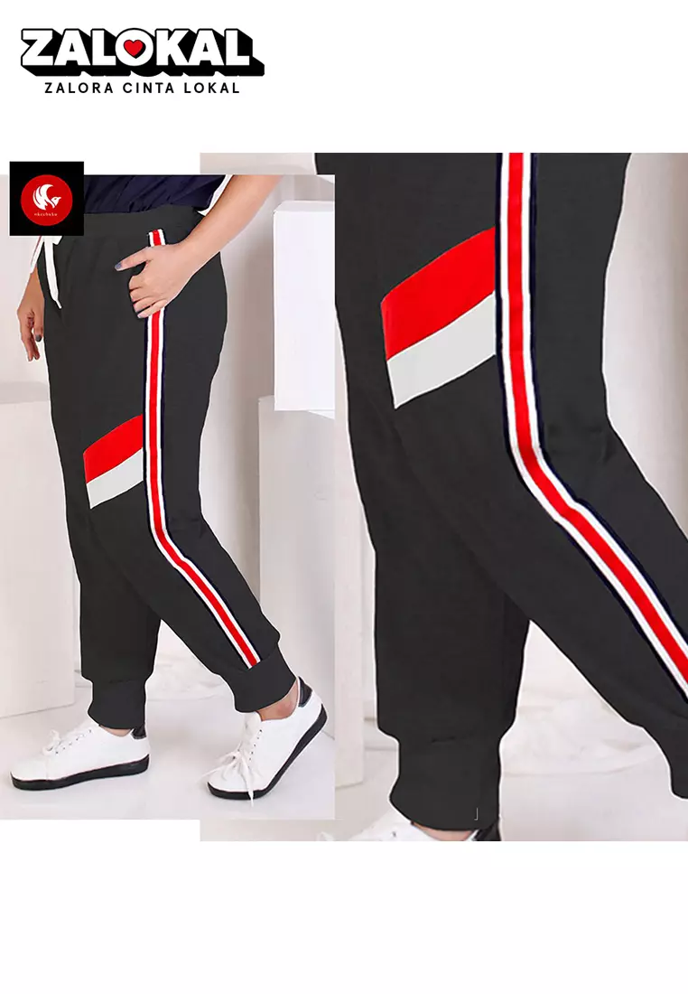 OKECHUKU Ketrin Big Size Celana Panjang Wanita Celana Training Wanita