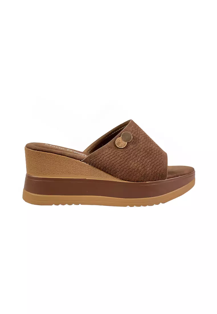 Discount on Mario D' boro Runway  shoes - SKU: Women's Wedge Sandals LY 28234 Dark Brown C67