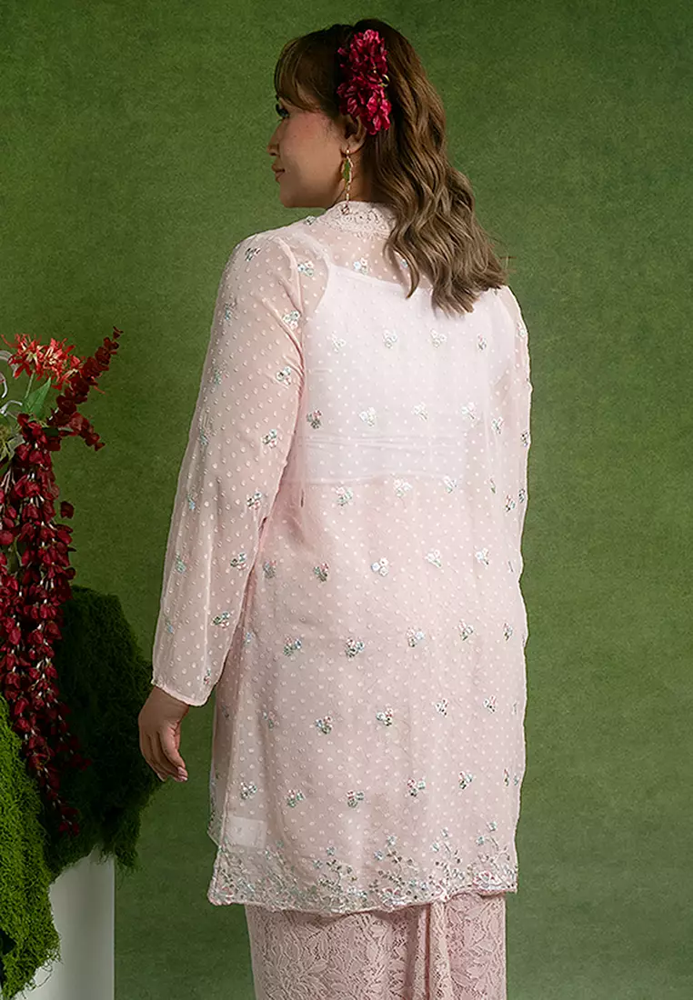 Ita Polka Dot Long Kebaya Top