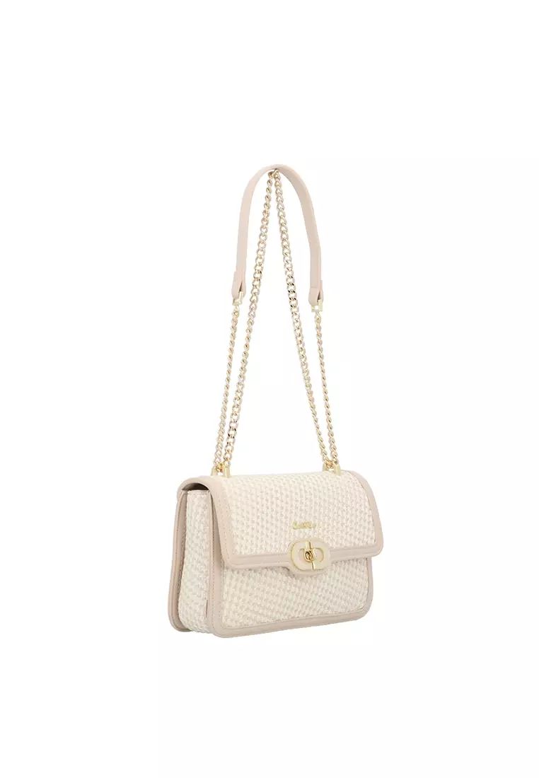 Alaina Woven Crossbody Bag - Beige
