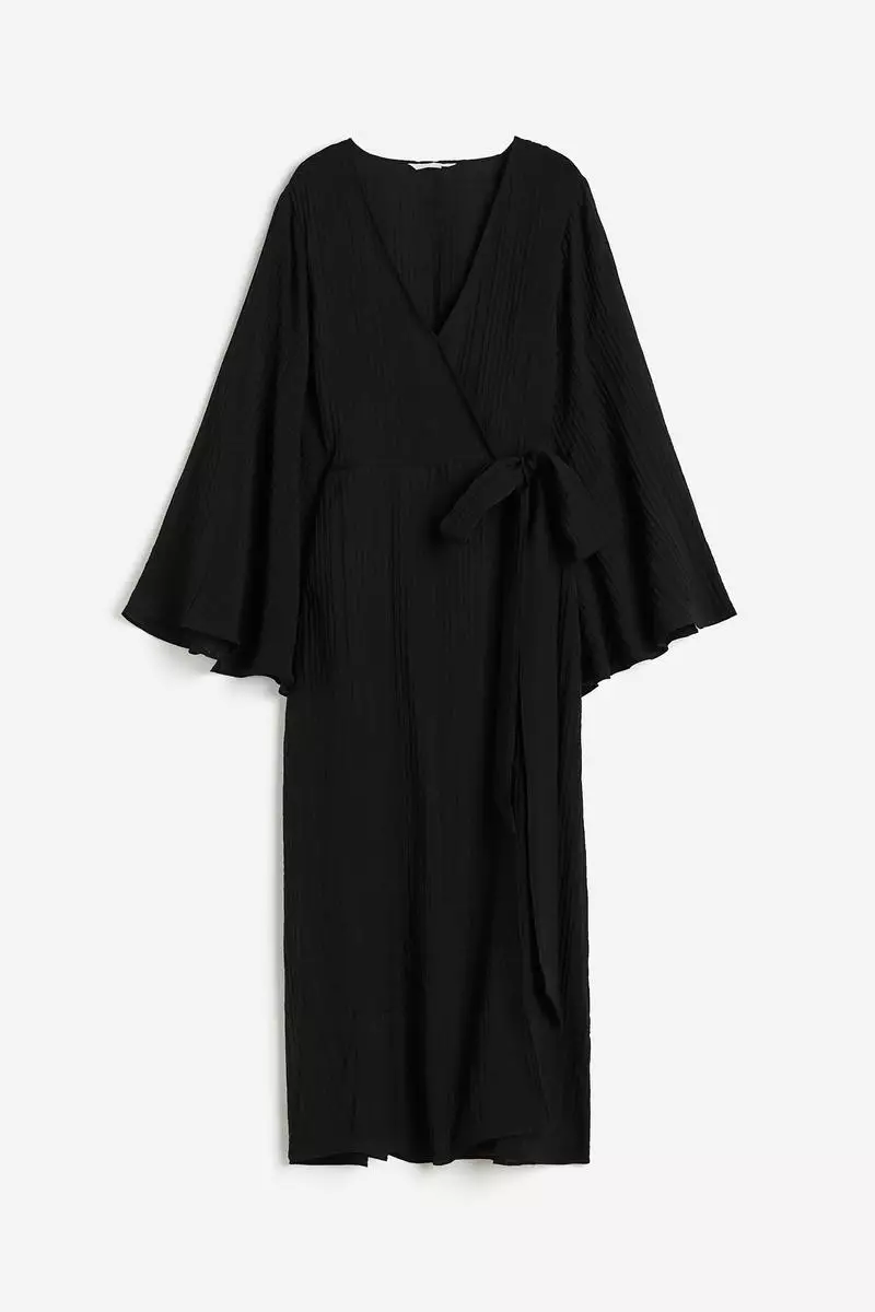 Buy H&M Pleated wrap dress Online | ZALORA Malaysia