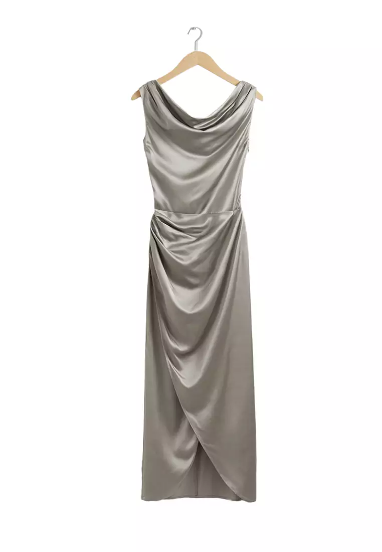 and other stories silver dress Mirrored Chainmail Mini Dress - Silver