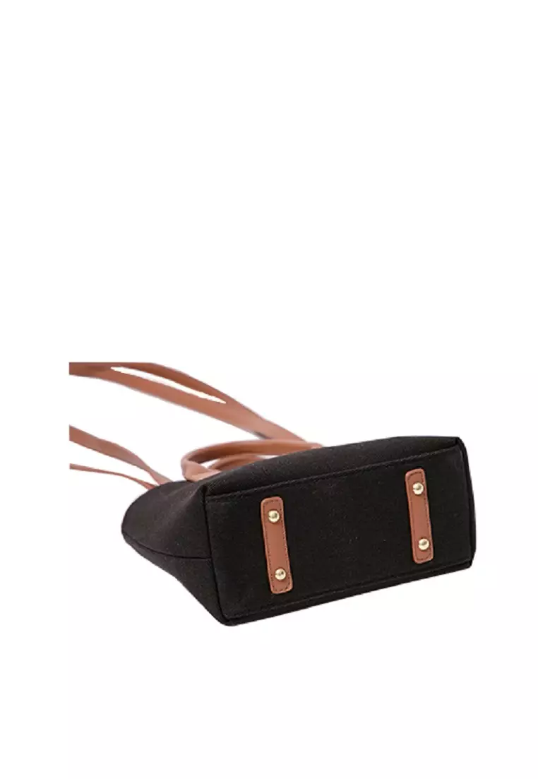 Gracegift Disney Mickey Mouse canvas tote bag Black Medium