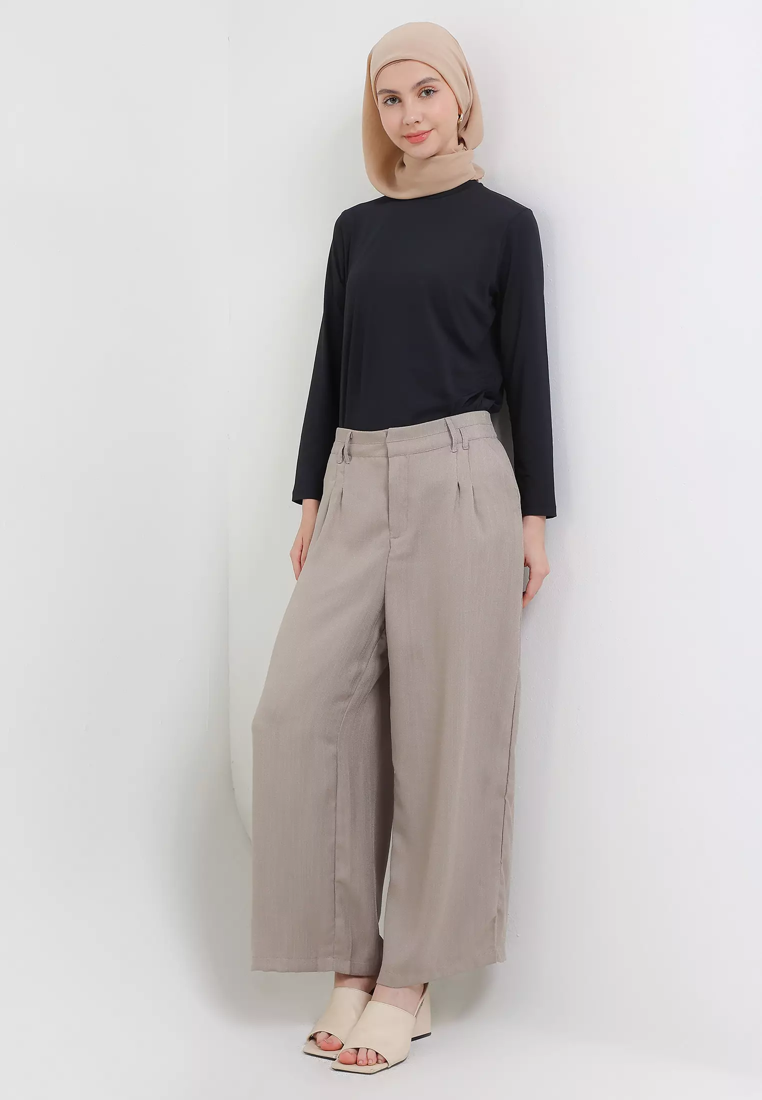 MFMW Aiza Celana Panjang Kulot Light Olive