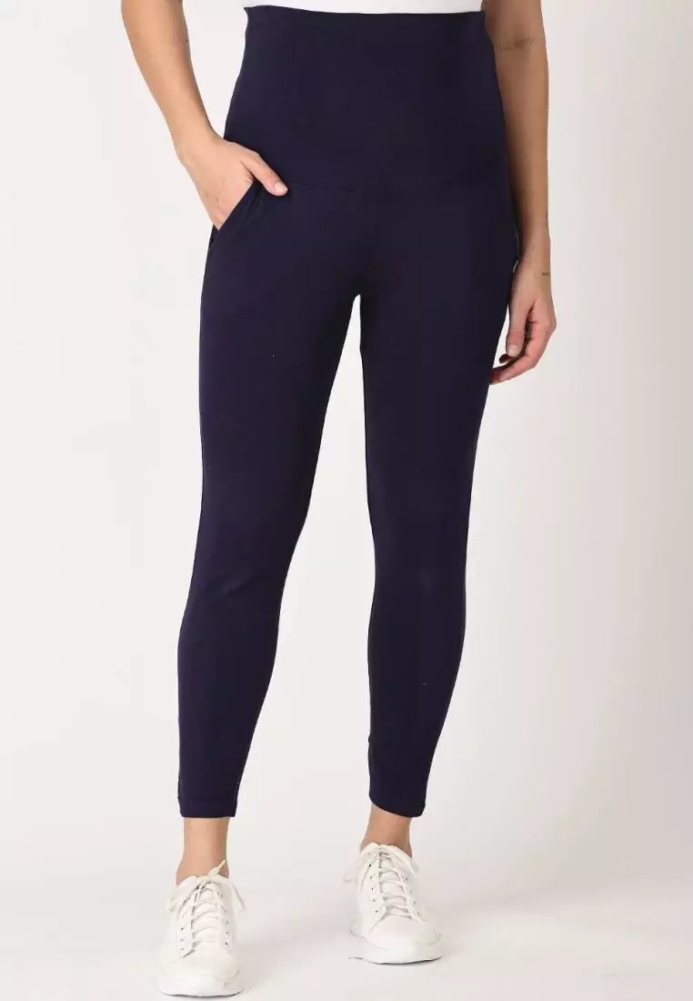 Comfy Maternity Leggings Navy Blue