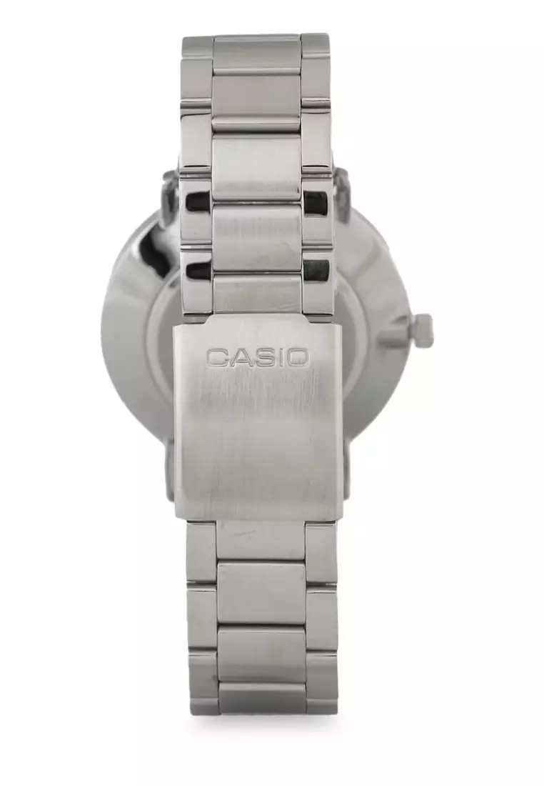 Casio Jam Tangan Pria - Silver Black - Stainless Steel - MTP-VT01D-1BVDF