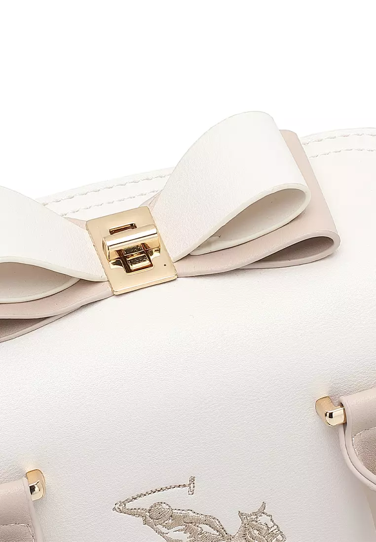 Logo Top Handle Bag / Sling Bag / Crossbody Bag (手拿袋 / 斜孭袋) - 白色