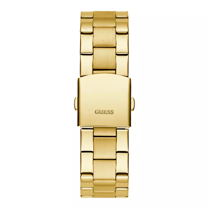 Jam Tangan Pria Guess Trend GW0782G1 Men Champagne Dial Gold Stainless Steel Strap