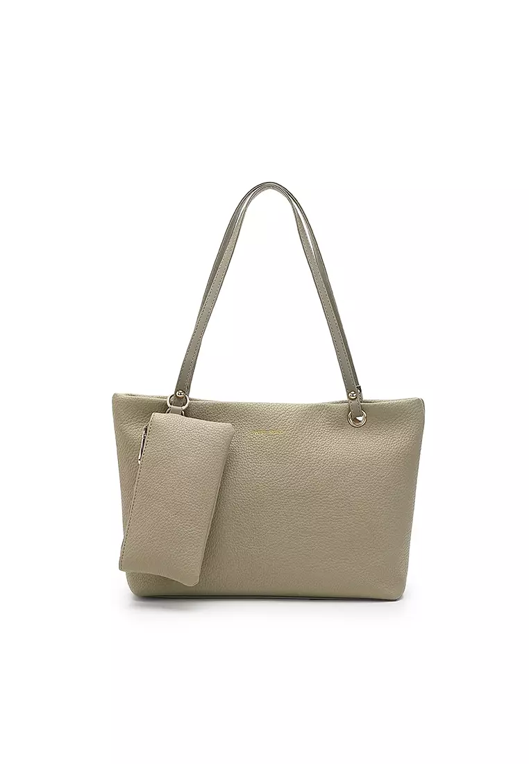 Women's 2-in-1 Tote Bag & Pouch - Green