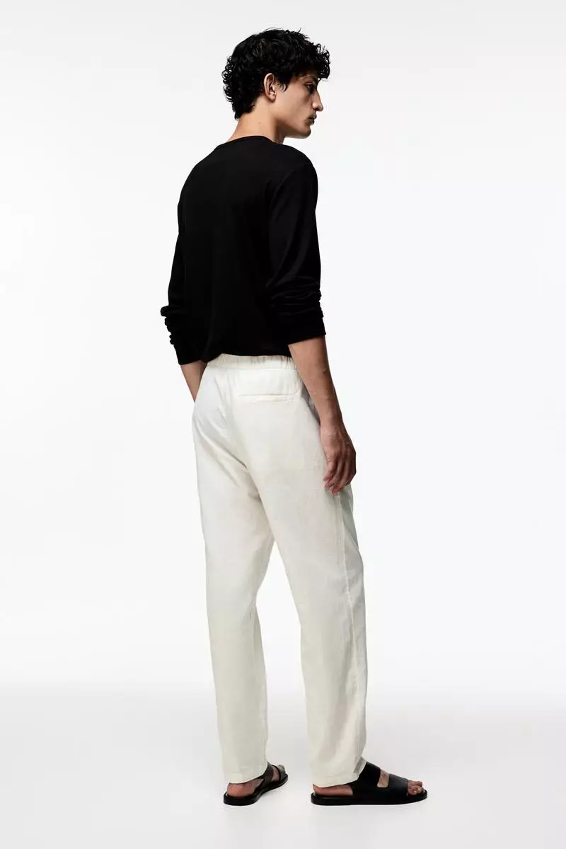 Regular Fit Linen-blend trousers