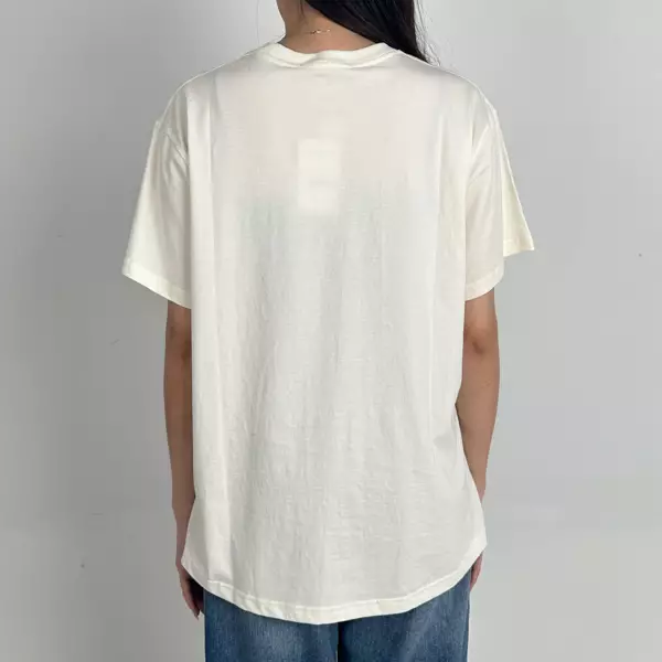 Kaos MARDI MERCREDI FLOWER JARDIN PEANUT CREAM TSHIRT REGULER 100% ORIGINAL