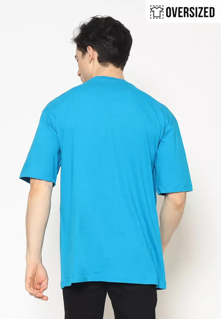 POLICE T-Shirt Cotton Oversized Pria 2079260011