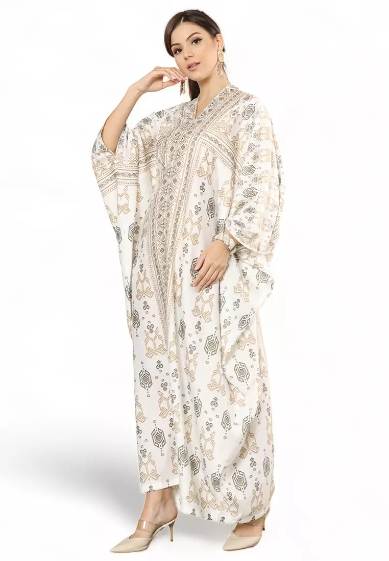 Kanzi Exclusive Long Sleeve Songket Kaftan