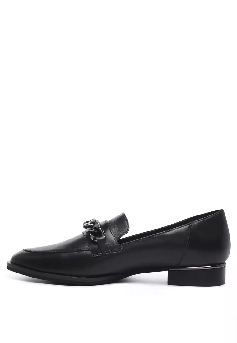 Black Leather Slip-on