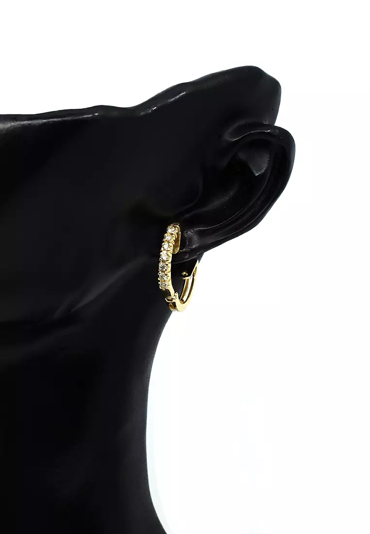 14K Locally Made Yellow Gold Earringswith Diamonds