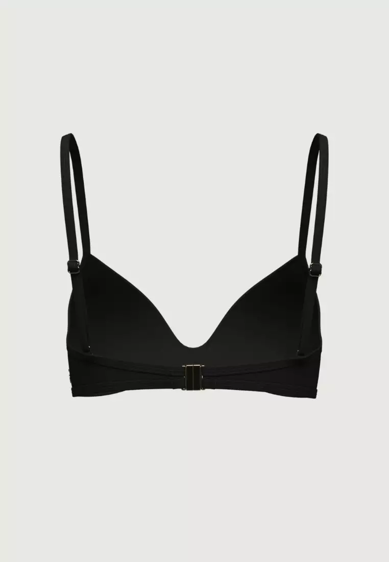 Core Solid黑色全罩比基尼上衣