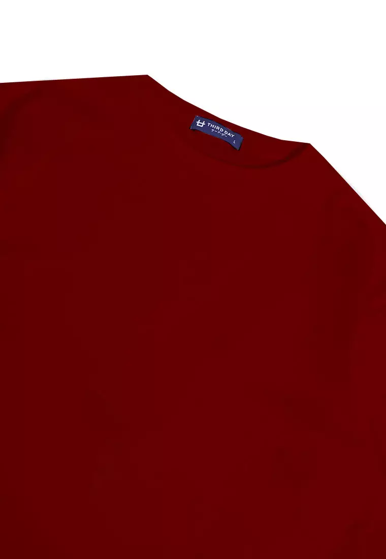 MTP24 kaos oversize gambar punggung indonesia GARUDA pulau bahan scuba tebal pria merah maroon