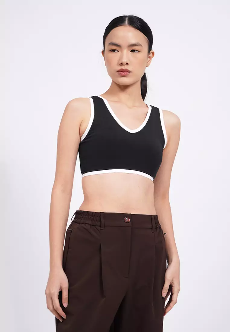 Contrast Lining Medium Impact Sports Bra