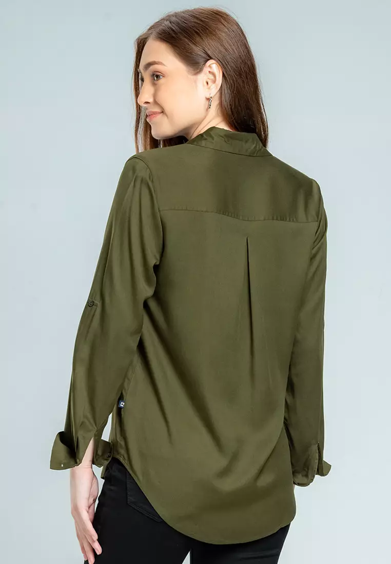 C2 Goksan Green Kemeja Casual Wanita