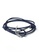 Splice Cufflinks blue Ore Series Dark Blue Cord Silver Anchor Bracelet SP744AC45XJQSG_1