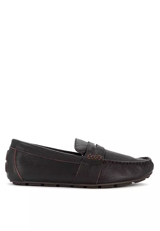 Men's Wave Driver Penny Loafers Dark Brown