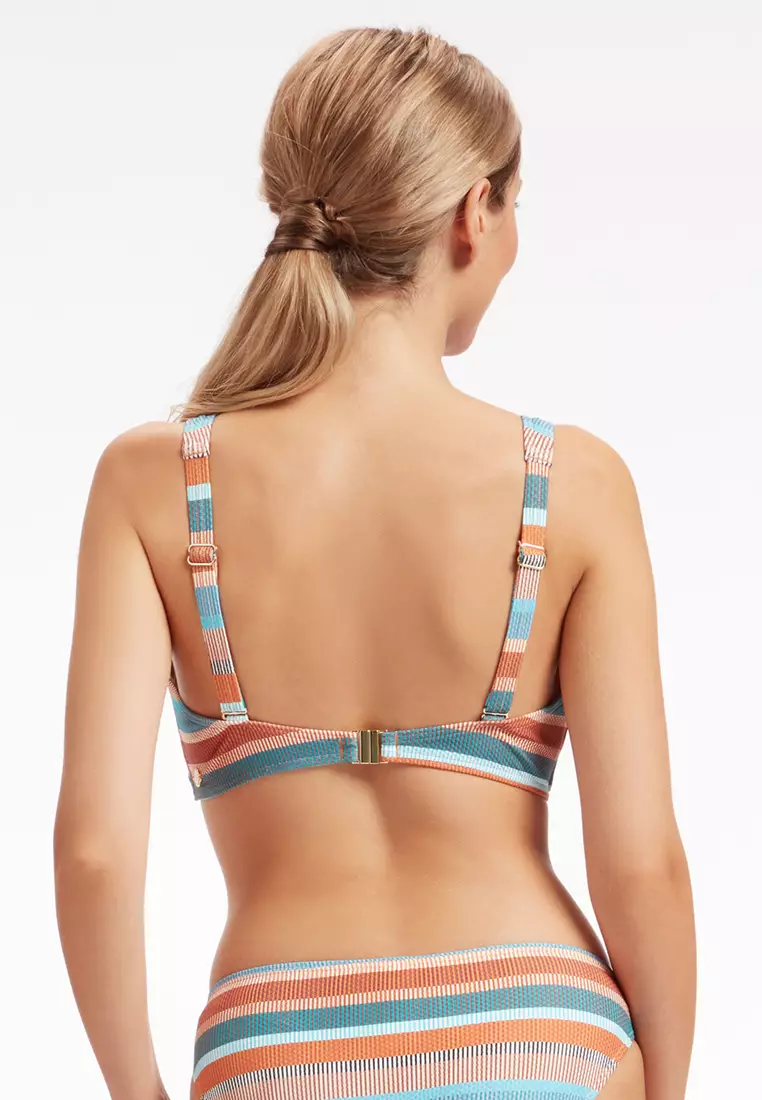 Sunseeker Baydere Stripe D Cup Bikini Top