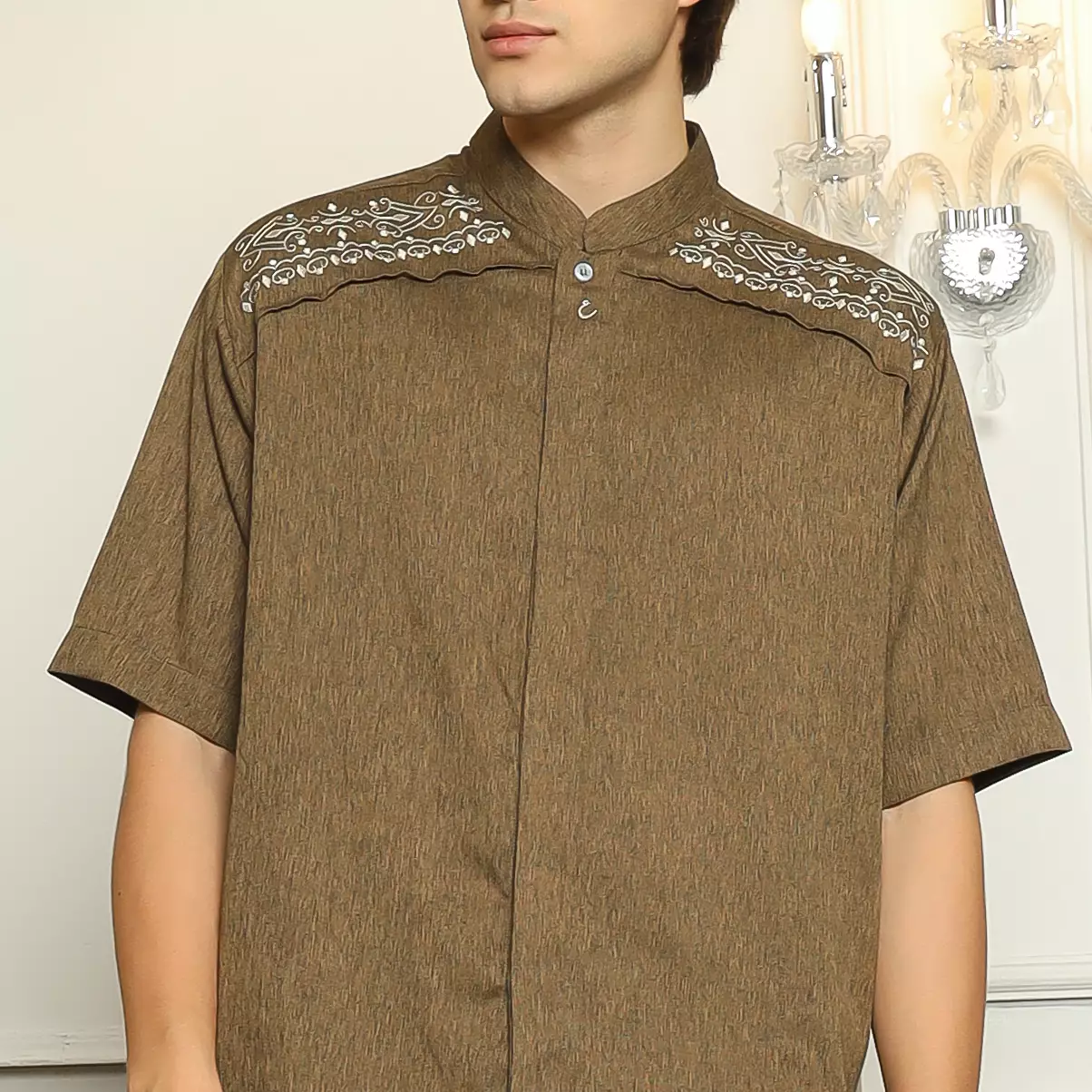Baju Koko Sarimbit KK 37 Brown