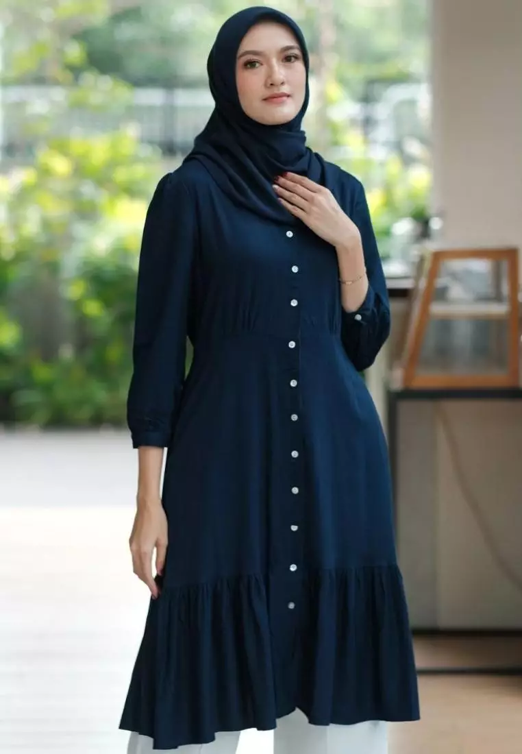Maia Tunik (Lengan Panjang Wanita) Navy