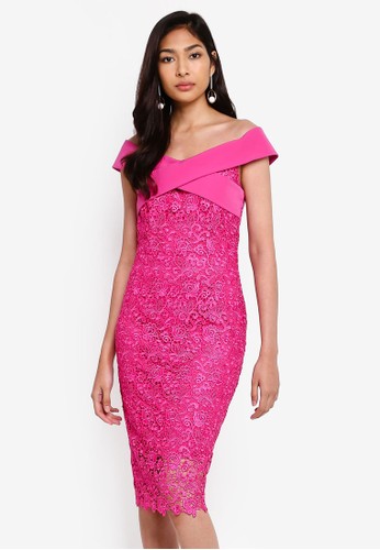 Jual Paper Dolls Fuschia Lace Dress Original Zalora Indonesia