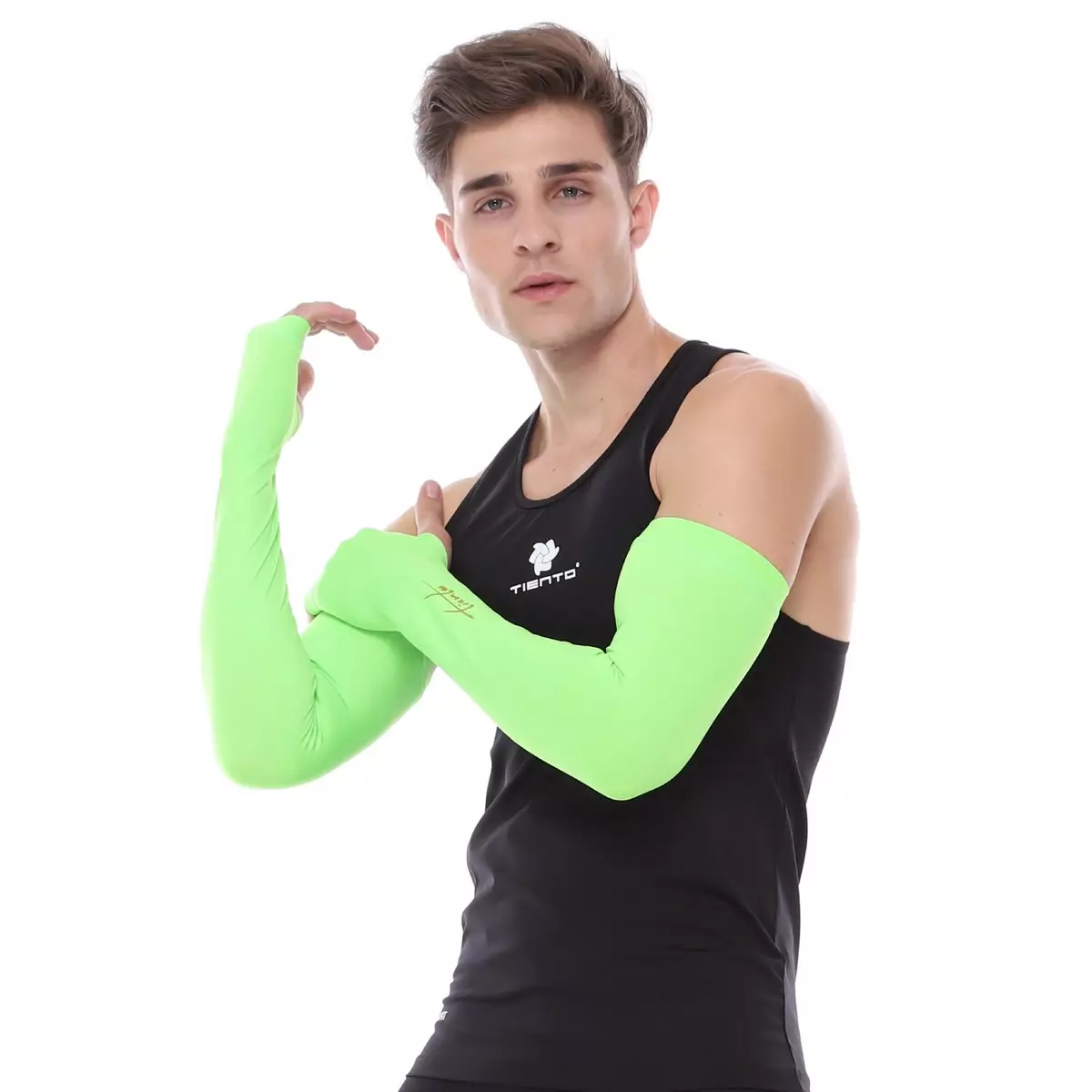 Manset Tangan / Hand Sleeve/ Arm Sleeve Greenstab thumbhole Men