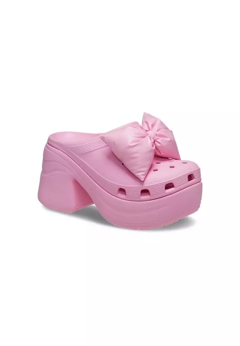 Discount on Crocs  shoes - SKU: Siren Bow Clog in Pink Tweed