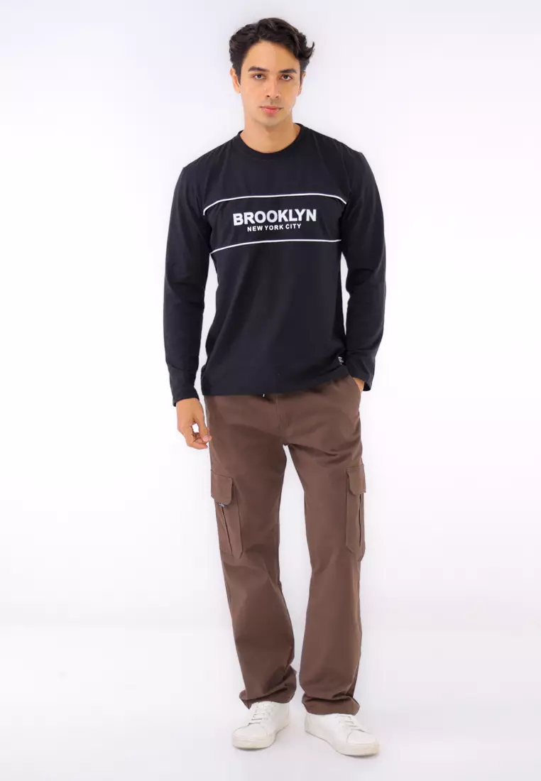 Round Neck Streaky Long Sleeves