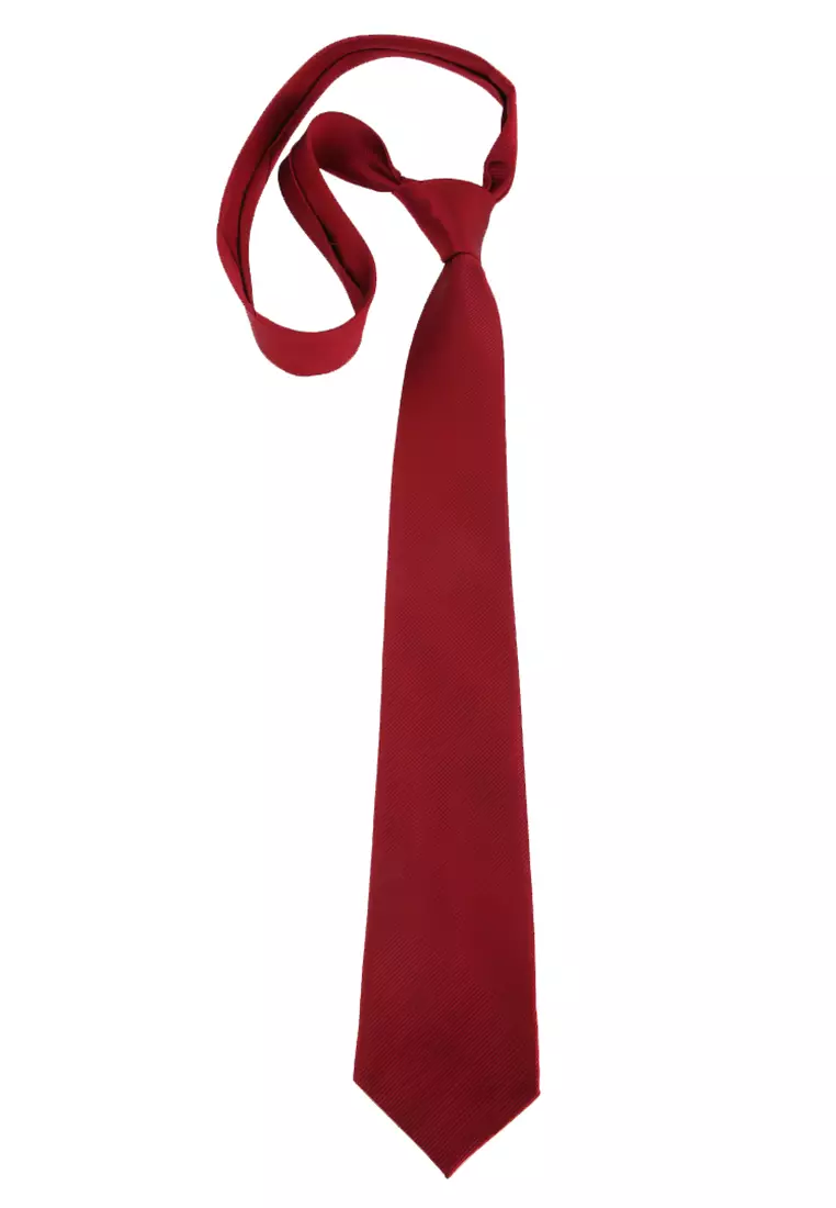 Stranger Dasi Pria Polos Plain Tie Man Neckwear Aksesoris Fashion Material Polyester ORIGINAL - Maroon