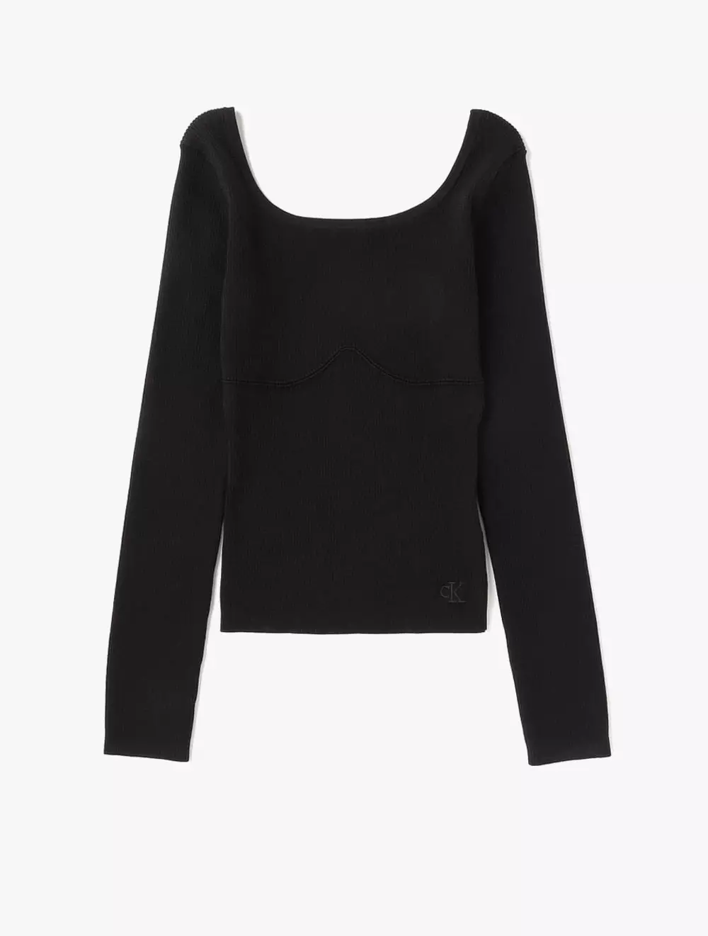 Calvin Klein Jeans - Ribbed Sweater Crewneck - Black - black
