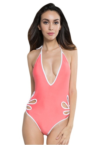 LYCKA pink LWD7117-European Style Lady Swimsuit-Pink 16254USB89E0A9GS_1