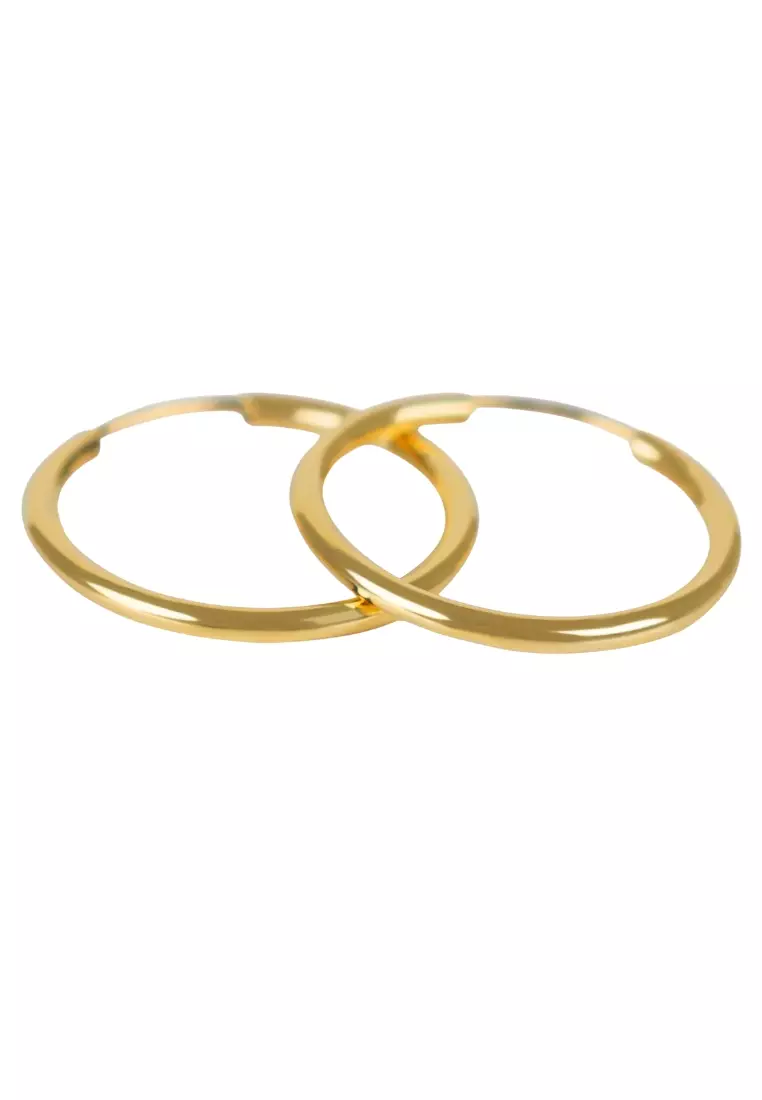 Small Easy Hoop Earrings 18k Gold