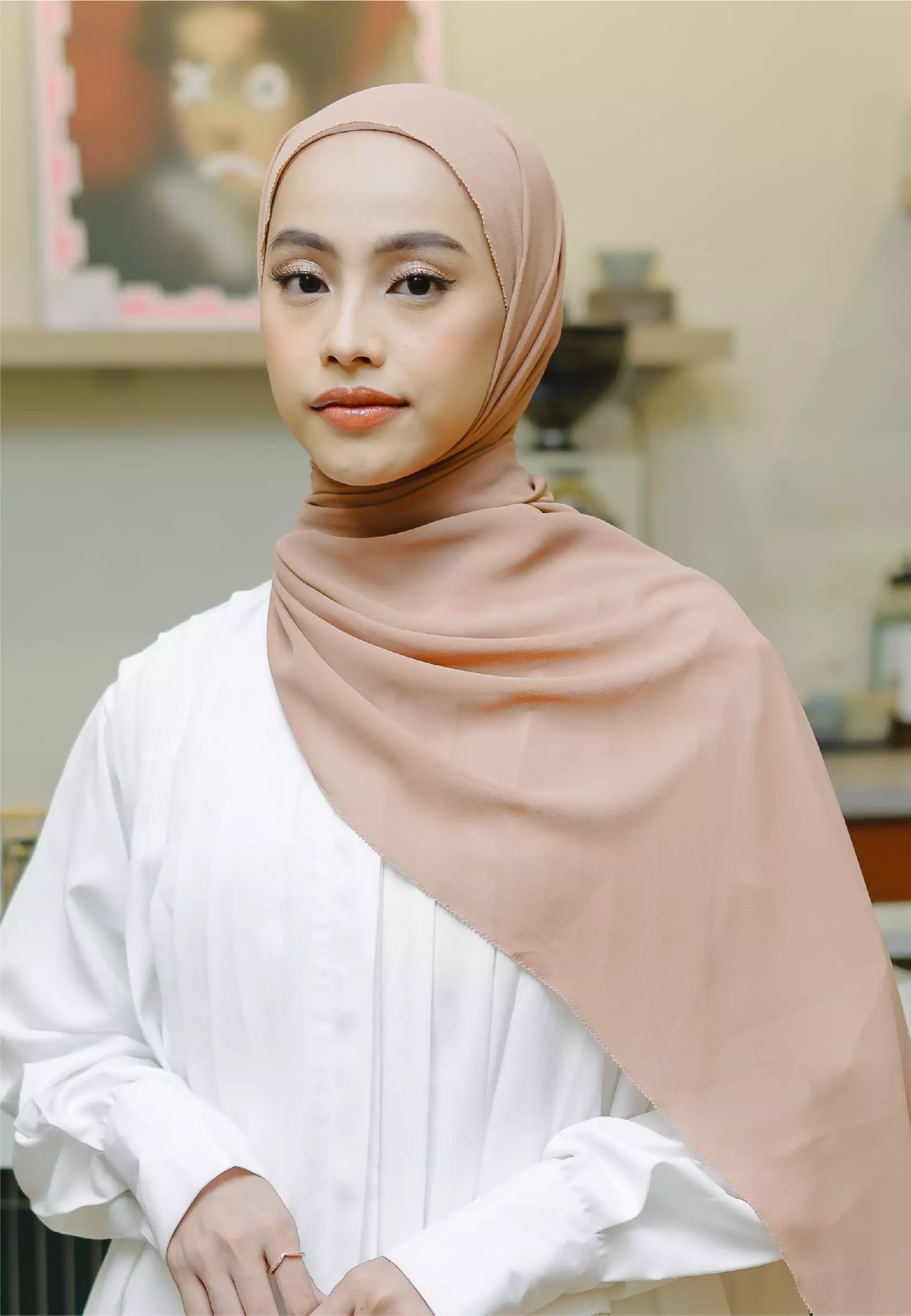 Bawal Eyelash Shawl Nude