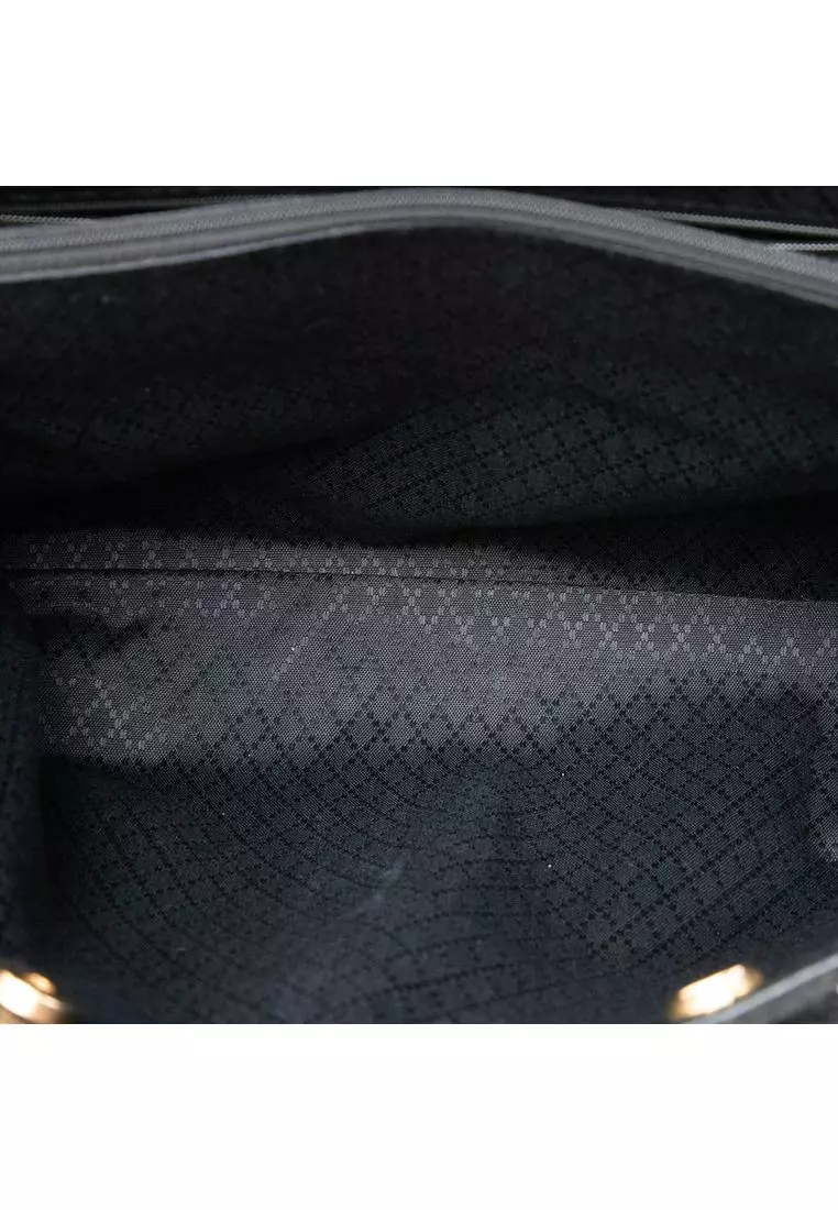 Pre-Loved Gucci Suede Bamboo Satchel