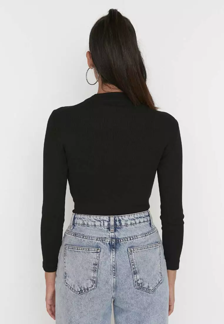 2-Pack Stand Collar Bodysuit Top