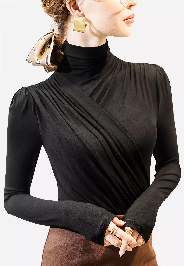long sleeve turtleneck black