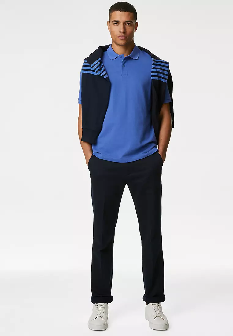 Pure Cotton Pique Polo Shirt