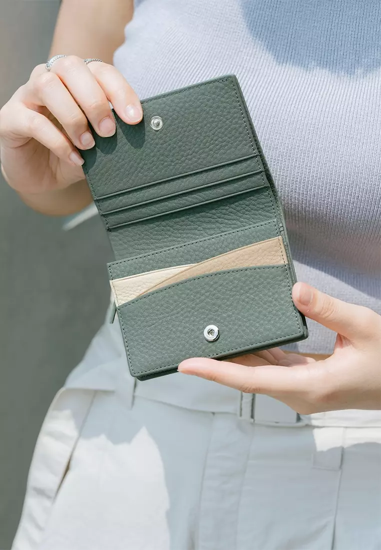 Lola Bi-fold Leather Wallet - Jungle Green