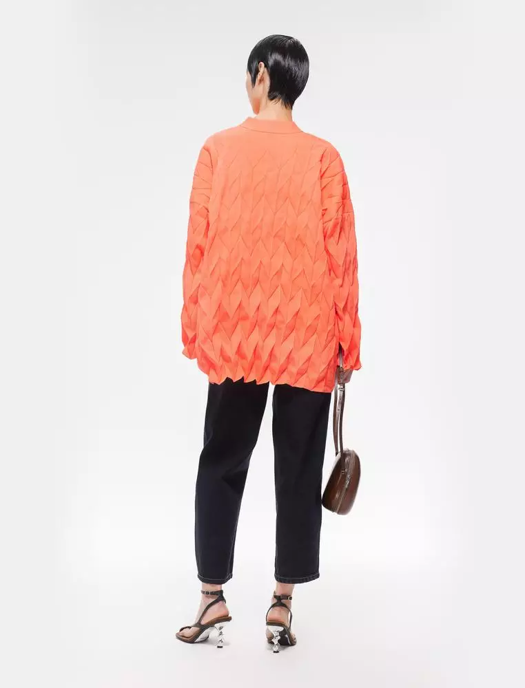 Mid-length open-cardigan