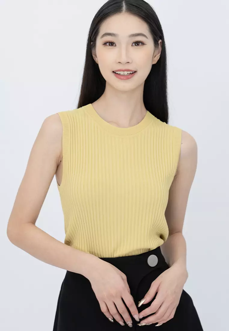 Knitted Sleeveless Basic Top