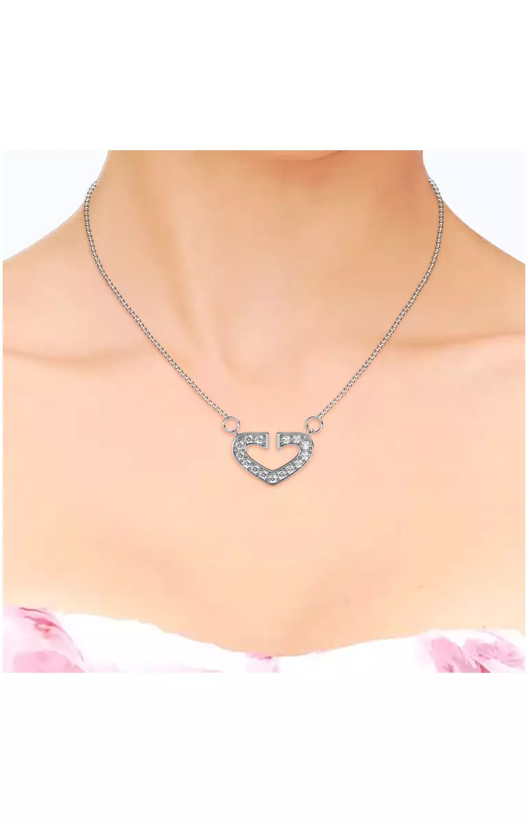 Hearty Pendant RG - Kalung Crystal Swarovski by Her Jewellery