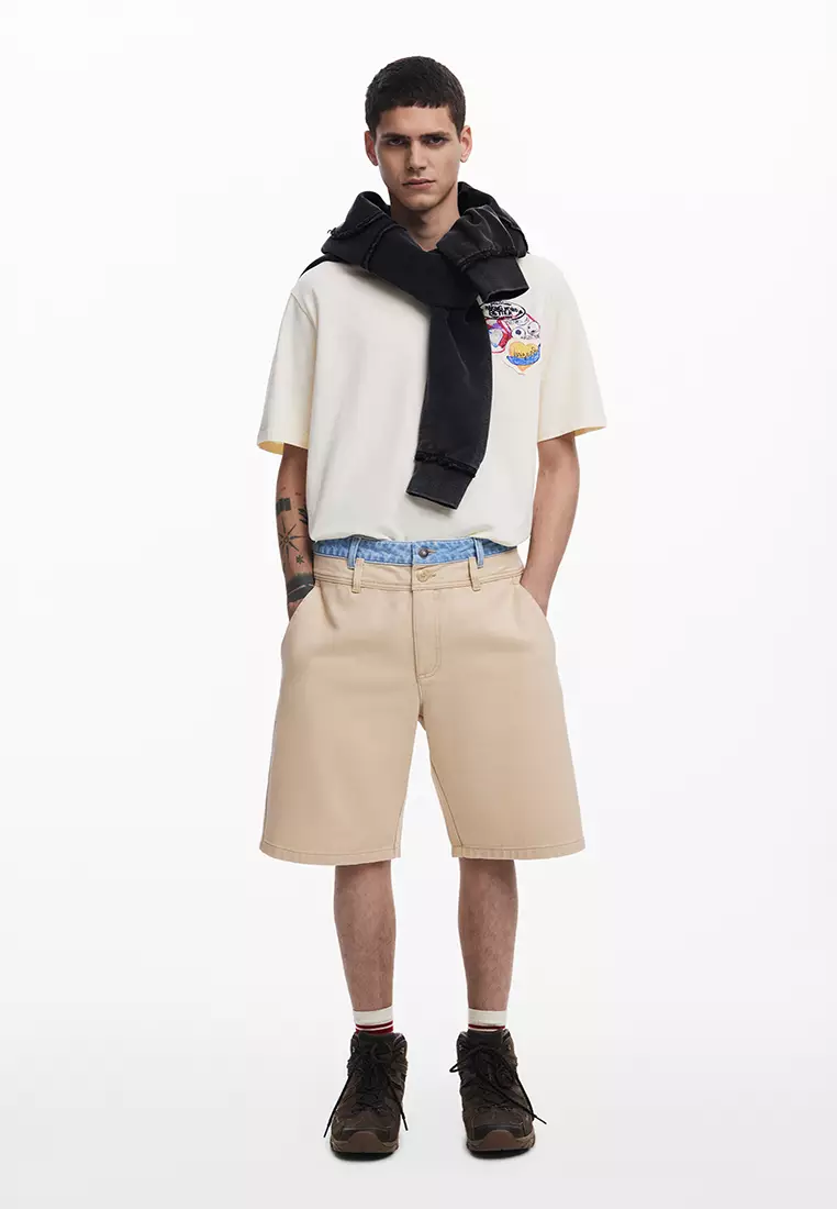 Double-waist Bermuda shorts