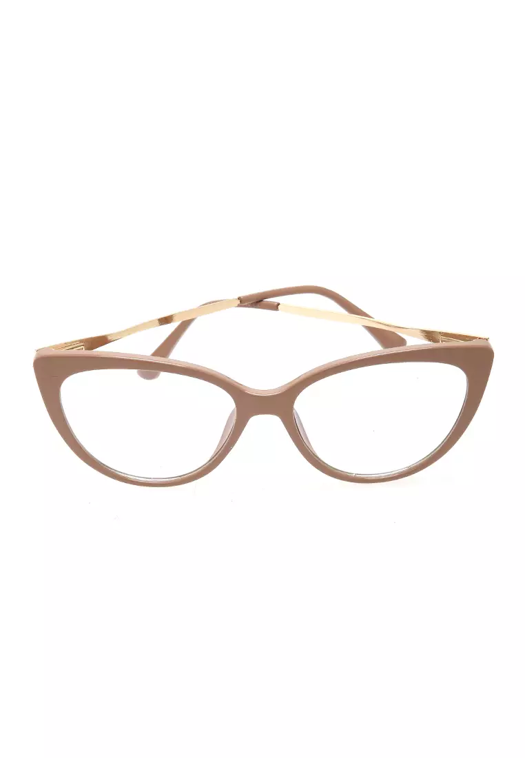 Kiano Kacamata Wanita Anti Radiasi Glasess Frame Material Plastic ORIGINAL - Cream